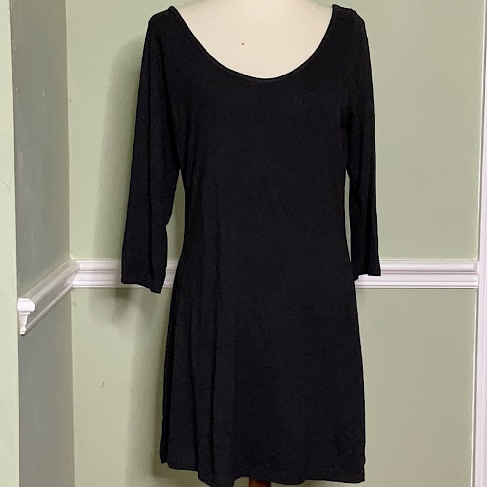 Hopeless Romantic Simple, But Elegant Little Black Knit Dress Size L/XL